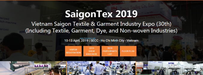 Expo d'industrie de textile et de vêtement du Vietnam Saigon (30ème) SaigonTex 2019